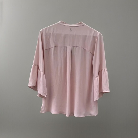 Love Affair Blouse Top Women Medium‎ Pastel Pink Romantic Boho Peasant - Picture 3 of 6